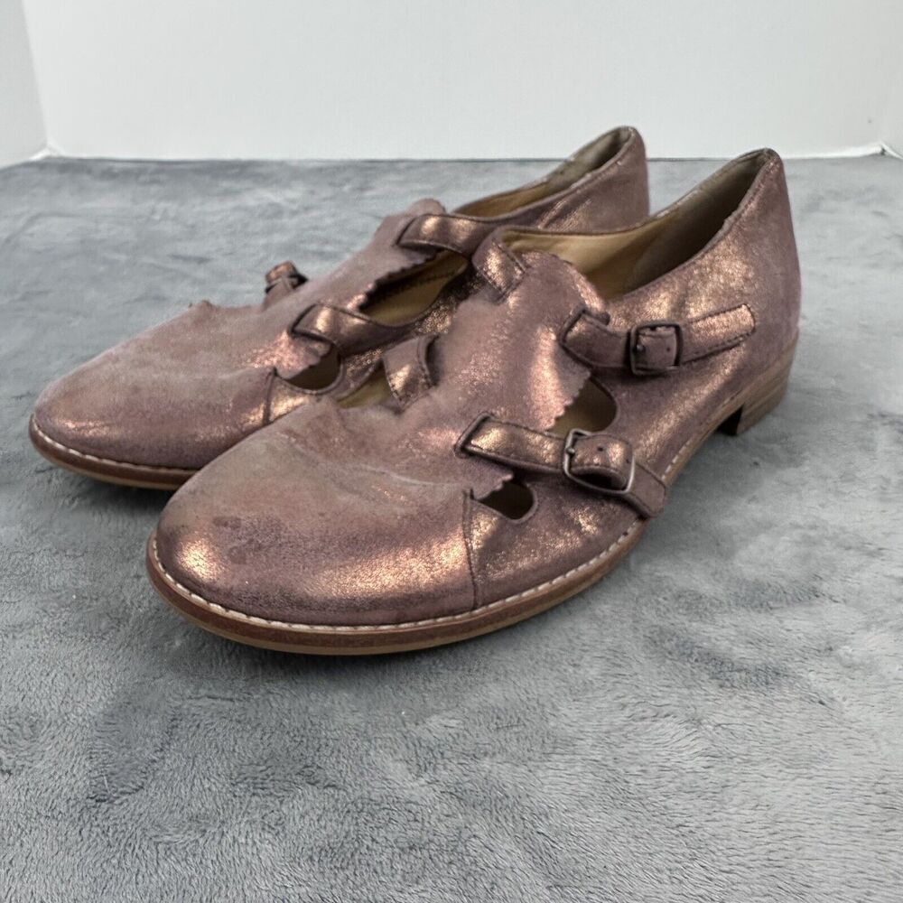 Pilcro and the Letterpress Metallic Pink Shoes